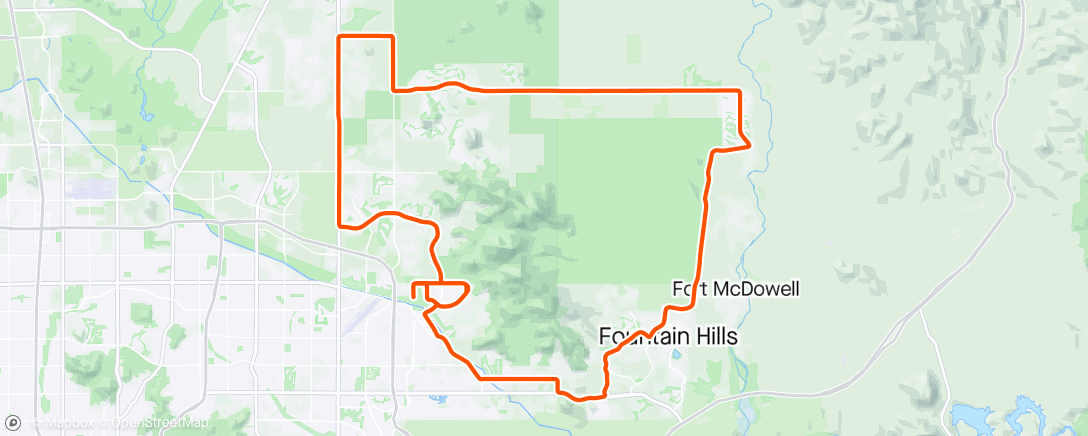 「Tour de Scottsdale」活動的地圖