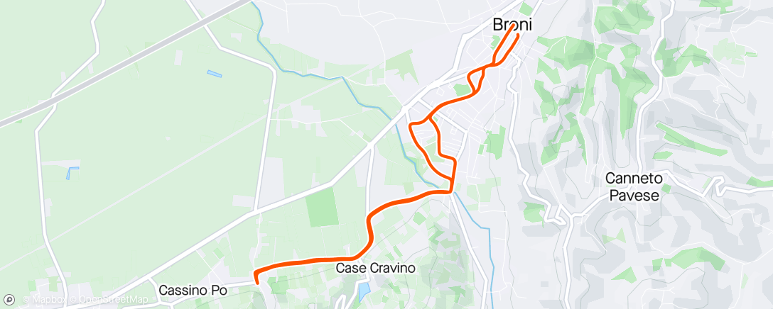 Map of the activity, Prima uscita Running Oltrepó 🔥
