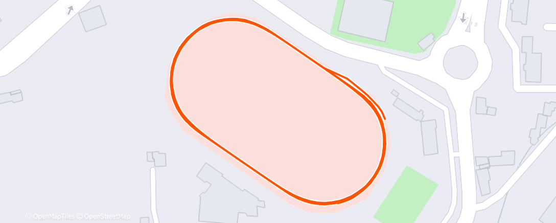 Map of the activity, Course à pied en soirée