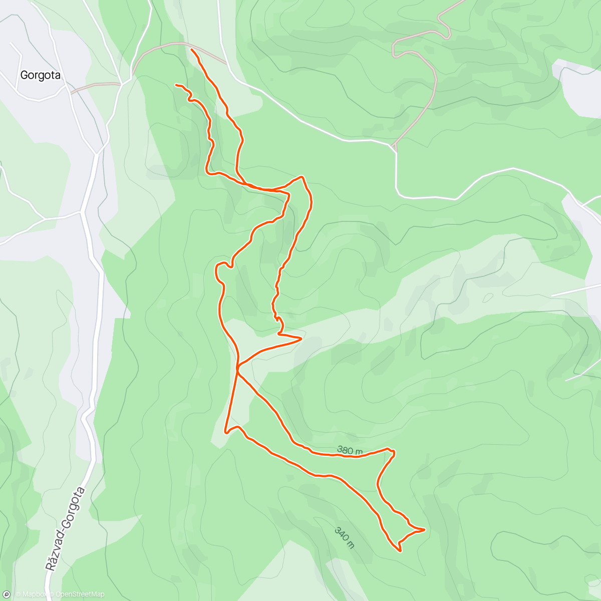 Map of the activity, Back on the trails