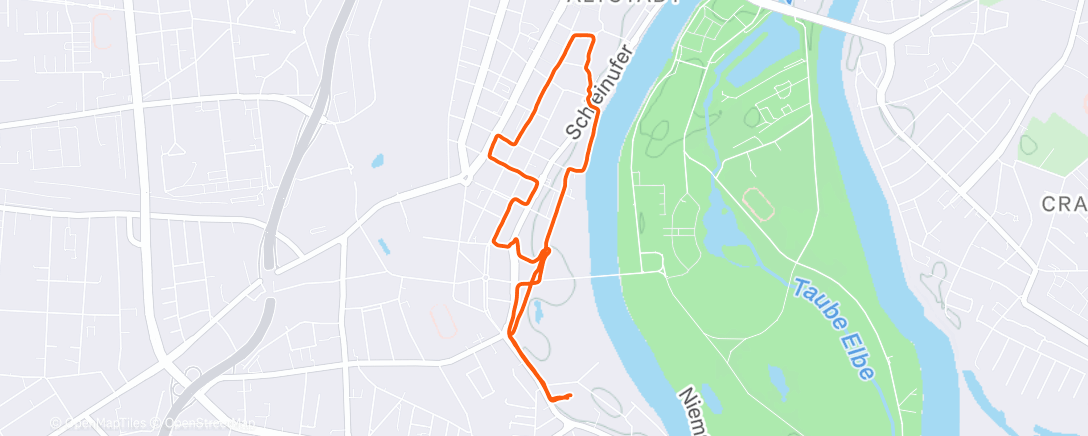 Map of the activity, Abendwanderung