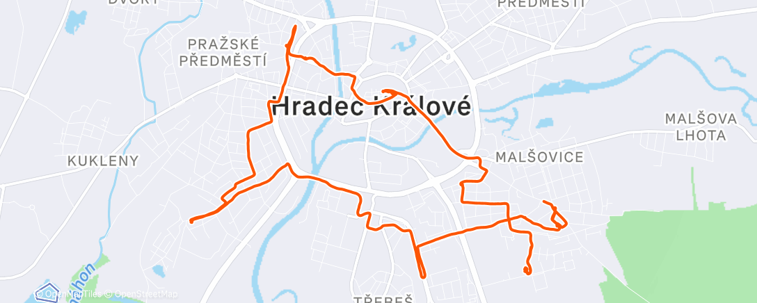 Map of the activity, Zarizovacky po městě