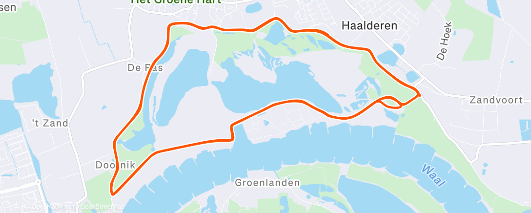 Map of the activity, Hard trappen, langzaam fietsen