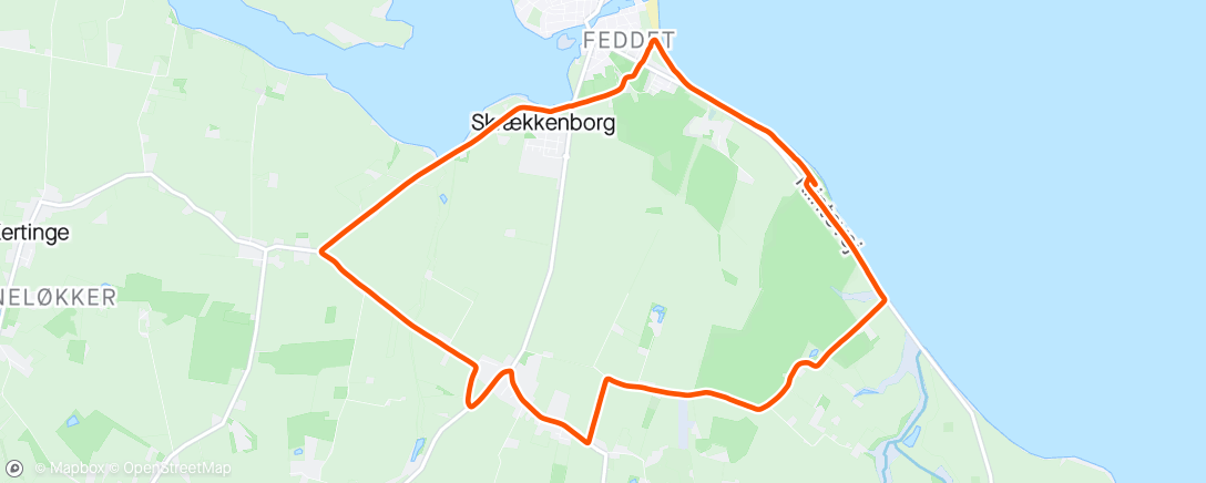 Map of the activity, Kerteminde, familietoertje