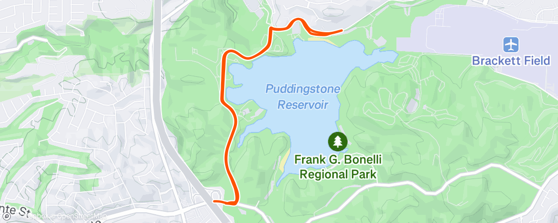 Map of the activity, Evening Trail Run