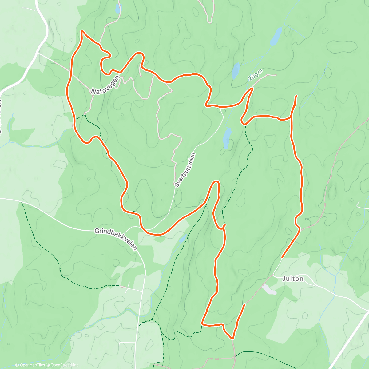 Map of the activity, Fin gåtur om Tre Huken og Natorunden