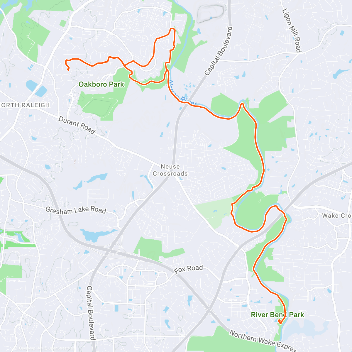 Map of the activity, Weather too nice not to ride