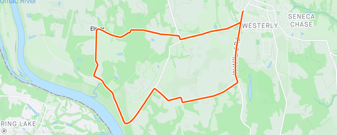 Map of the activity, Poolesville RR 55+ 4th - Ummmmm, yeah, that was fun 🌧