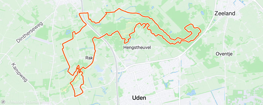 Map of the activity, Ochtendrit op mountainbike