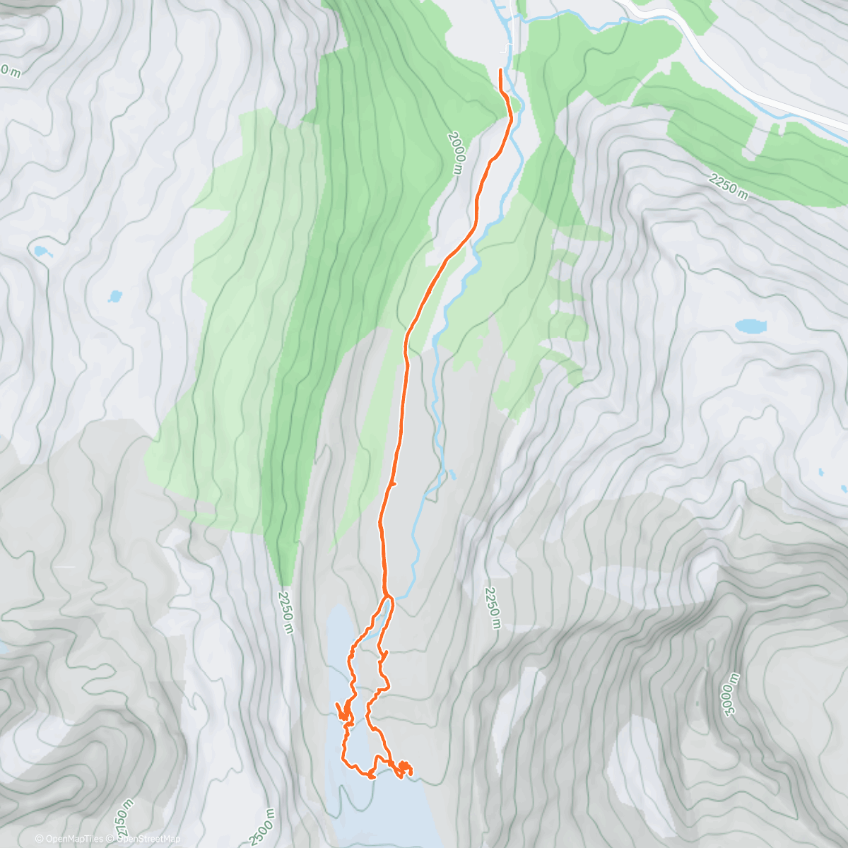 Map of the activity, Zur Gletscherhöhli