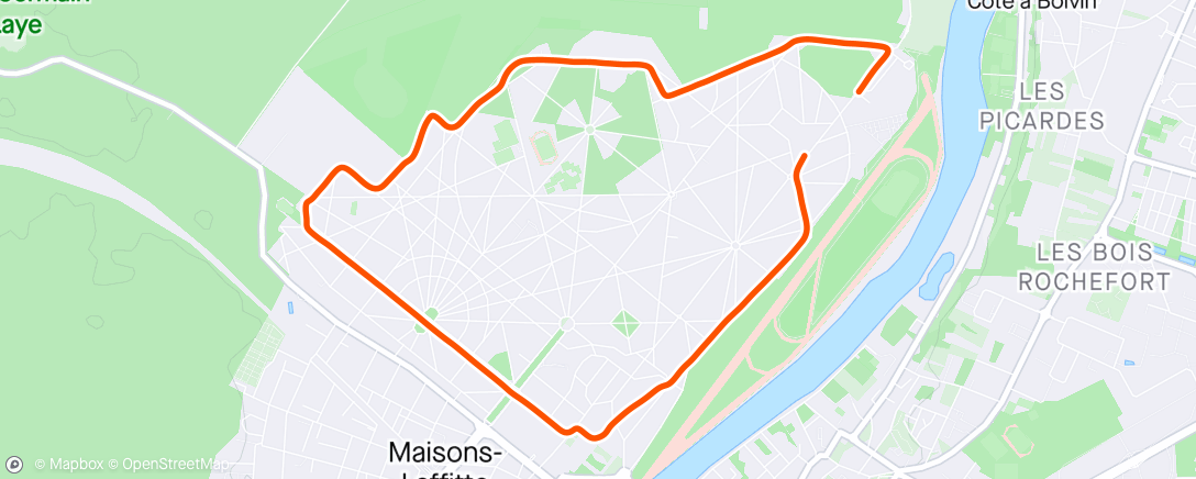 Map of the activity, Trail 7.7 ++26 Maisons laffitte