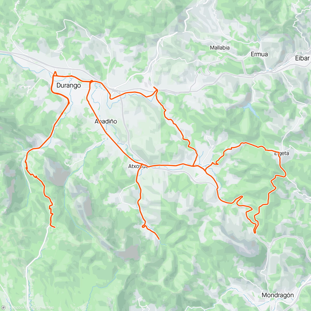 Map of the activity, 100kms, ready for Eslovenia 🇸🇮