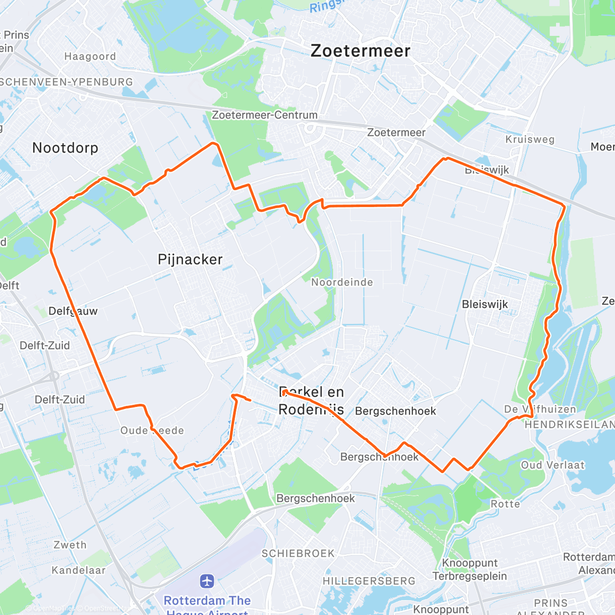 Map of the activity, Ga je echt fietsen vroeg ie 🤣