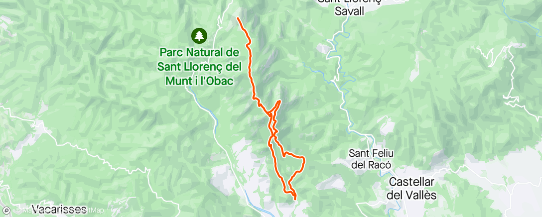 Map of the activity, Mola - Montcau - Mola