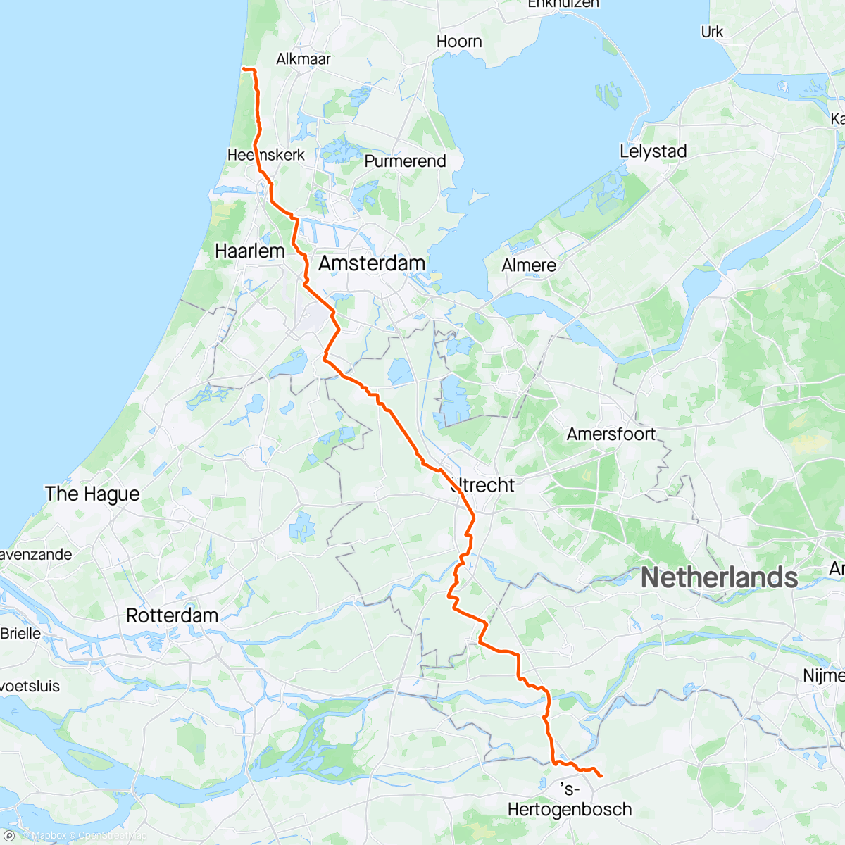 活动地图，Rosmalen - Egmond aan Zee