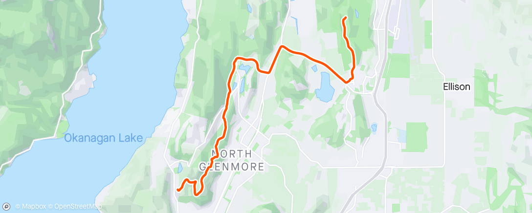 Map of the activity, Mountain bike ride no. 8.2