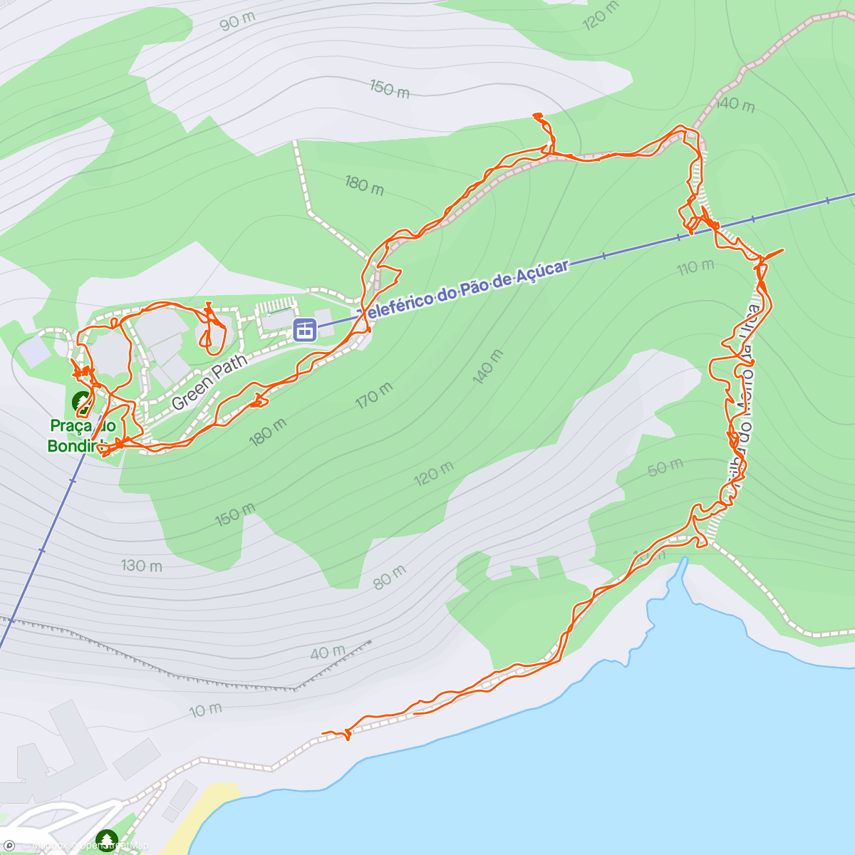 Mapa da atividade, Caminhada até o Morro da Urca