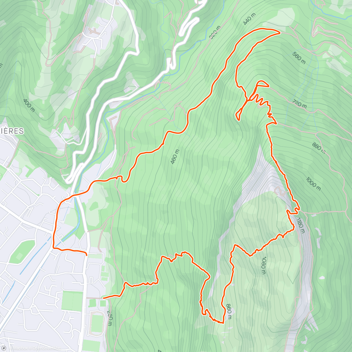 活动地图，Alpi - le Néron par la crête des écureils