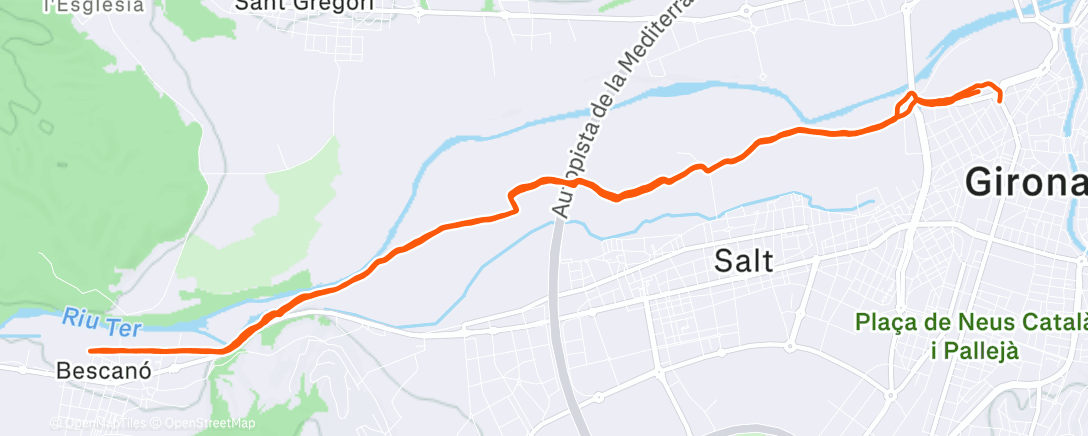 Map of the activity, Lunch Run