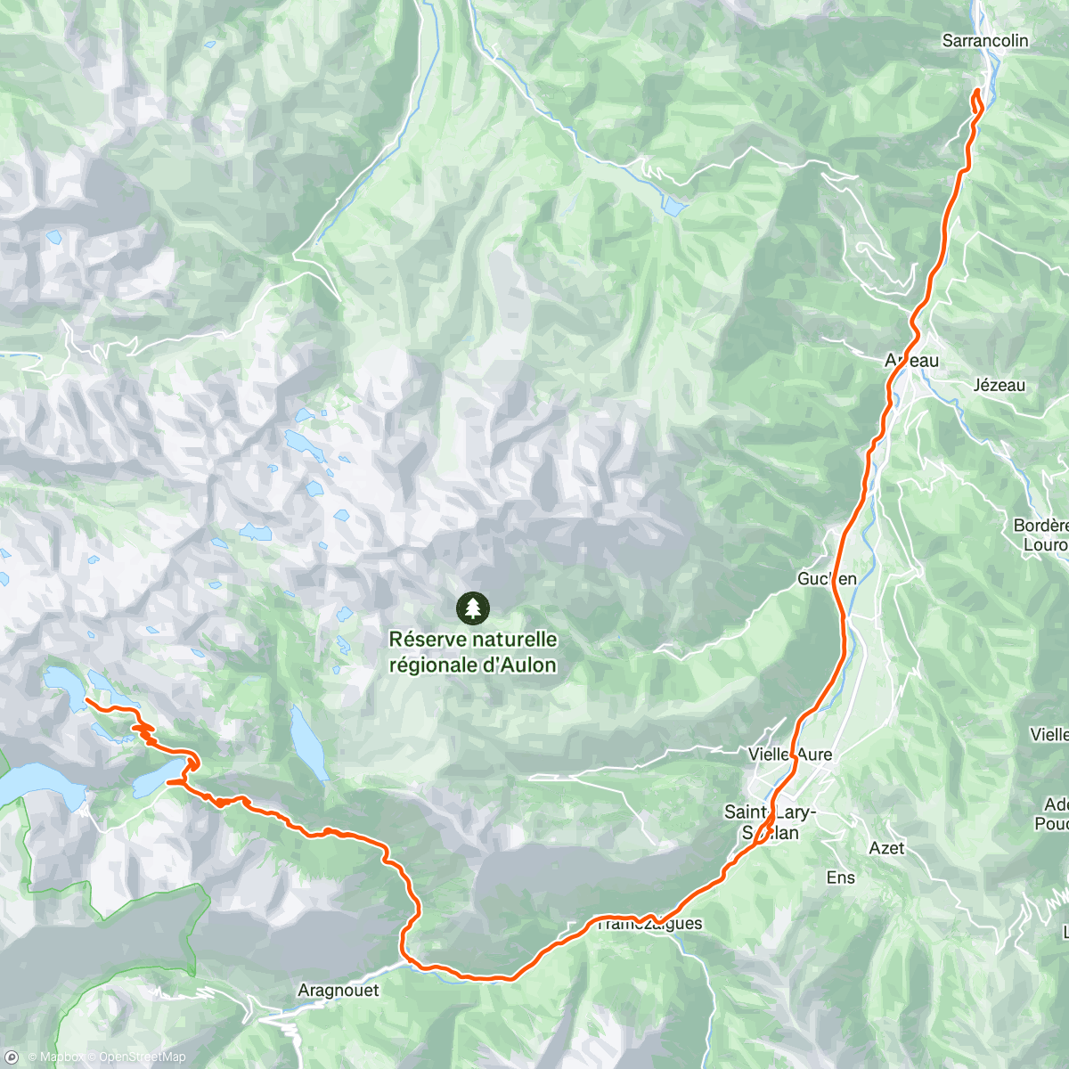 Map of the activity, Pyrenees '25, D7: Lac d'Oredon