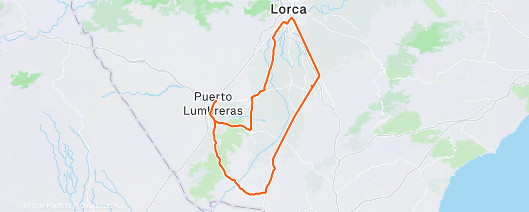 Map of the activity, Bicicleta por la mañana