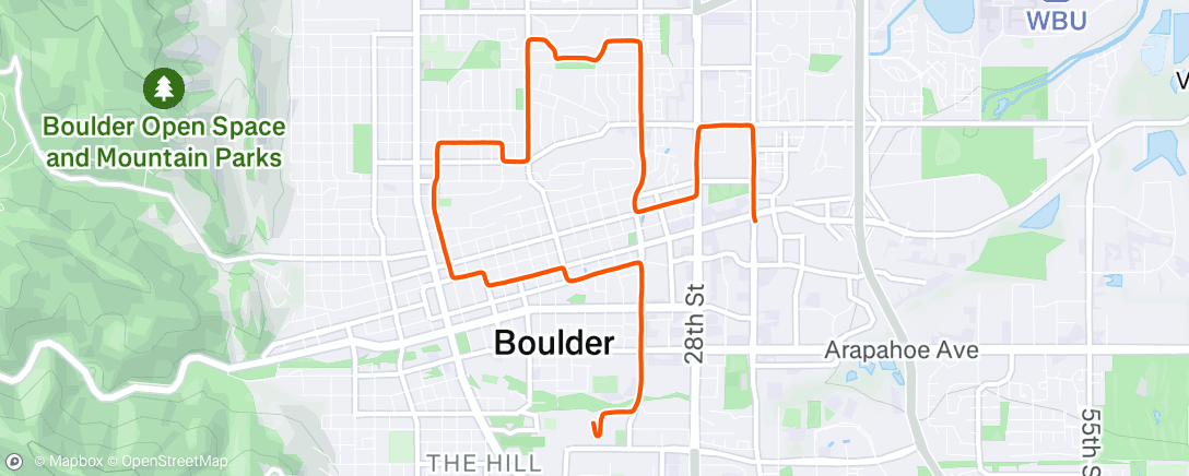 Map of the activity, Bolder Boulder 10k