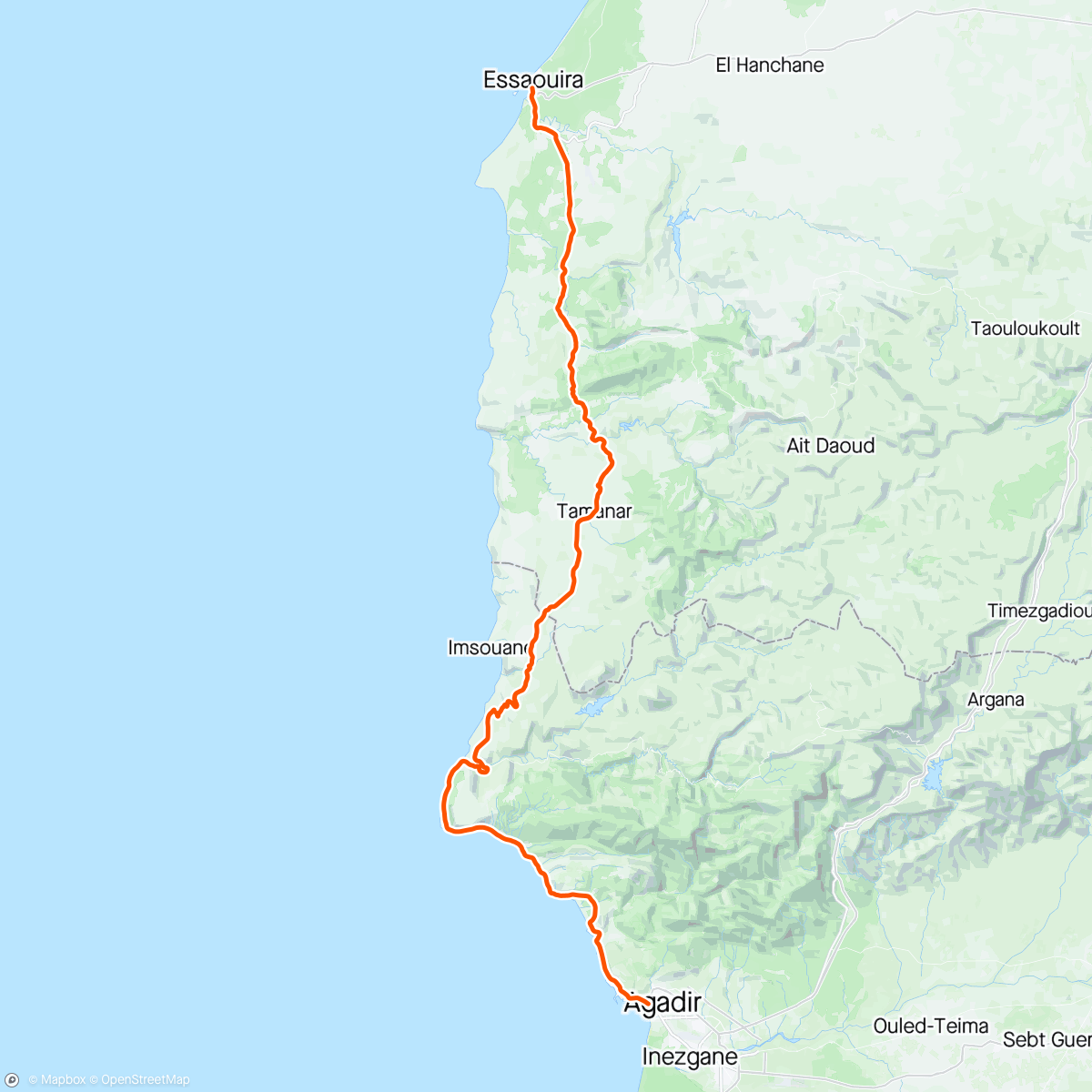 Map of the activity, Tour du Maroc 🇲🇦 stage 3