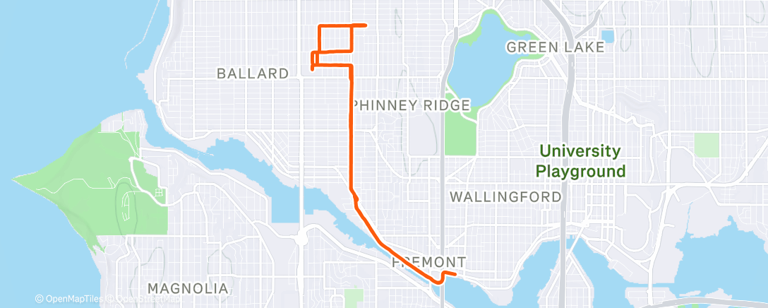 Map of the activity, Morning Run