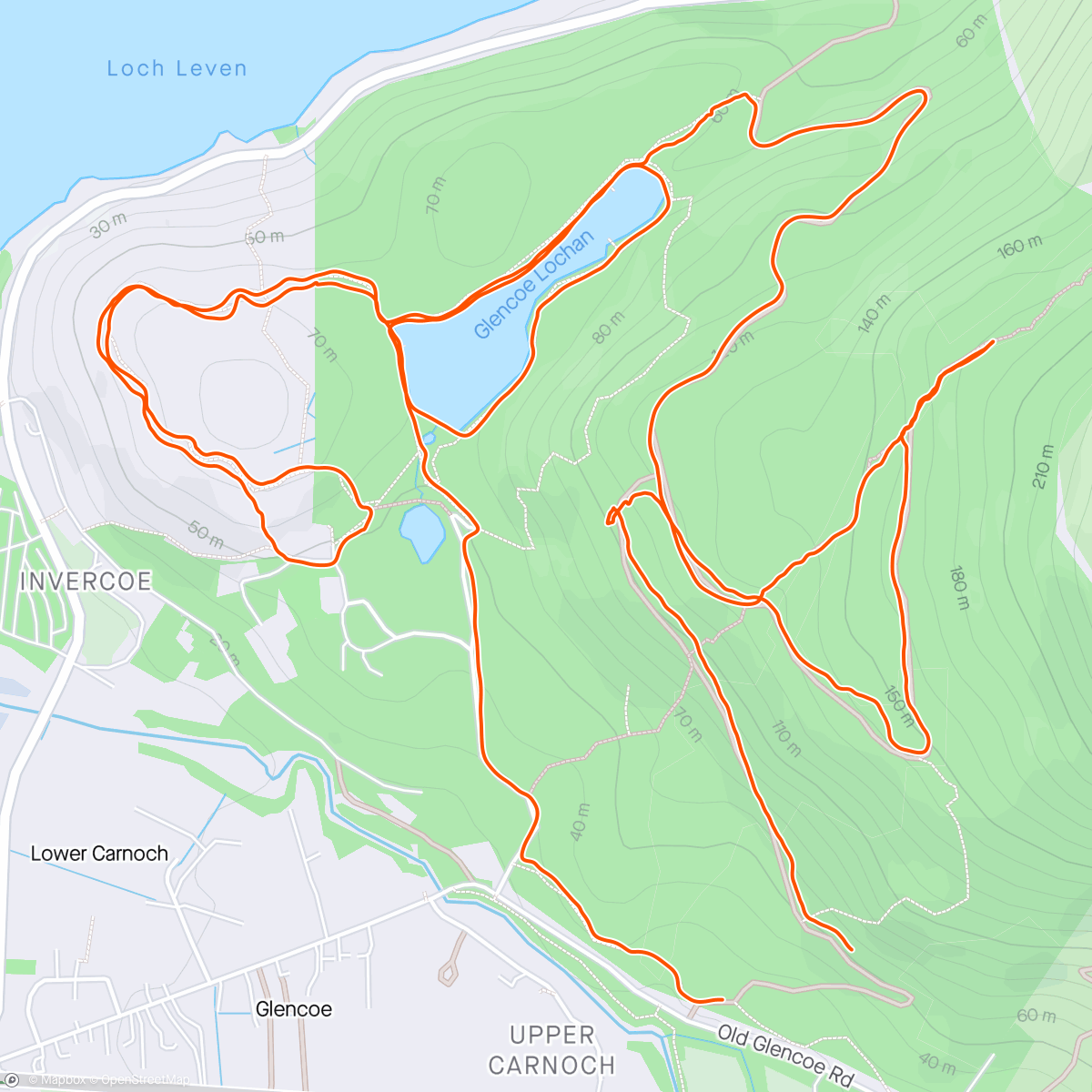Map of the activity, Lochan Loops