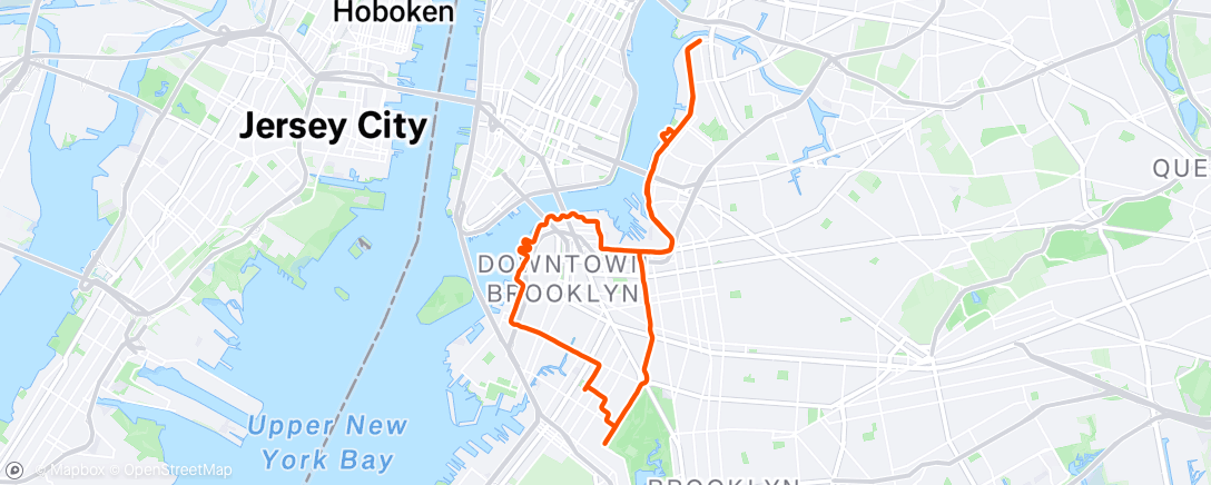 Map of the activity, Morning Run