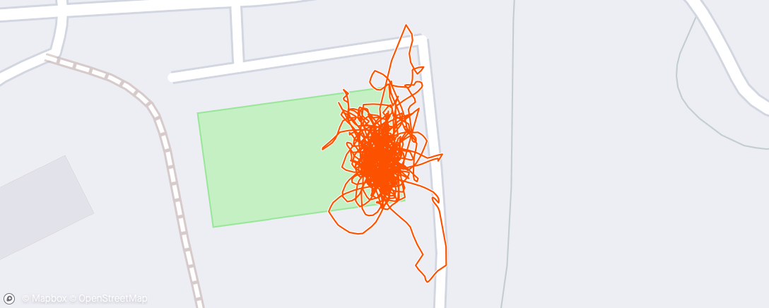 Map of the activity, Tennis with Kevin. Missed first 20 minutes of playing before starting Strava