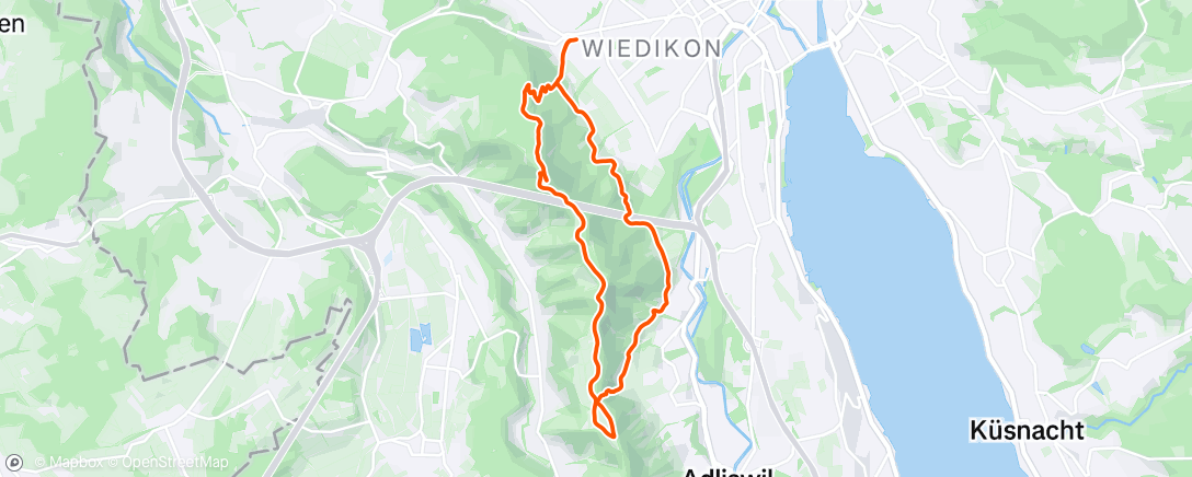 Map of the activity, Uetliberg und Planetenweg