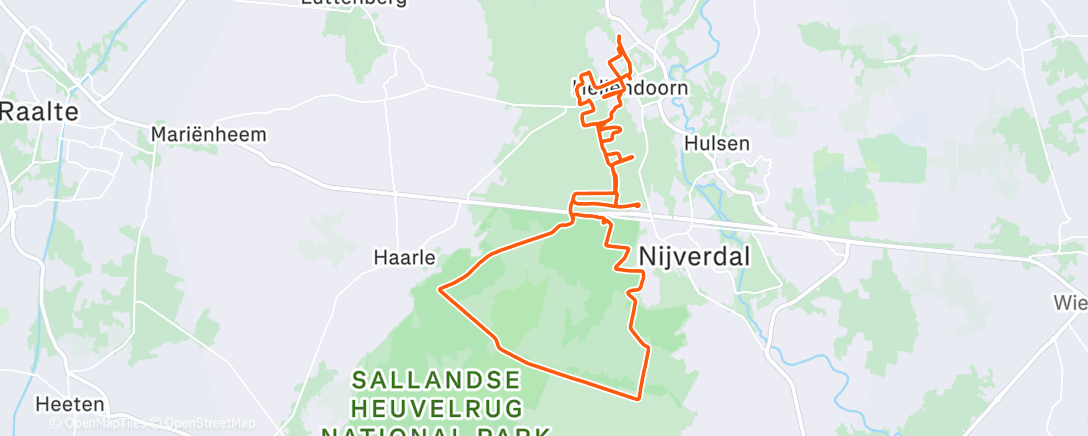Map of the activity, MTB met Robbert De Niro