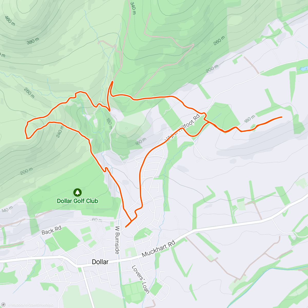 Map of the activity, Hills & Trails - 60