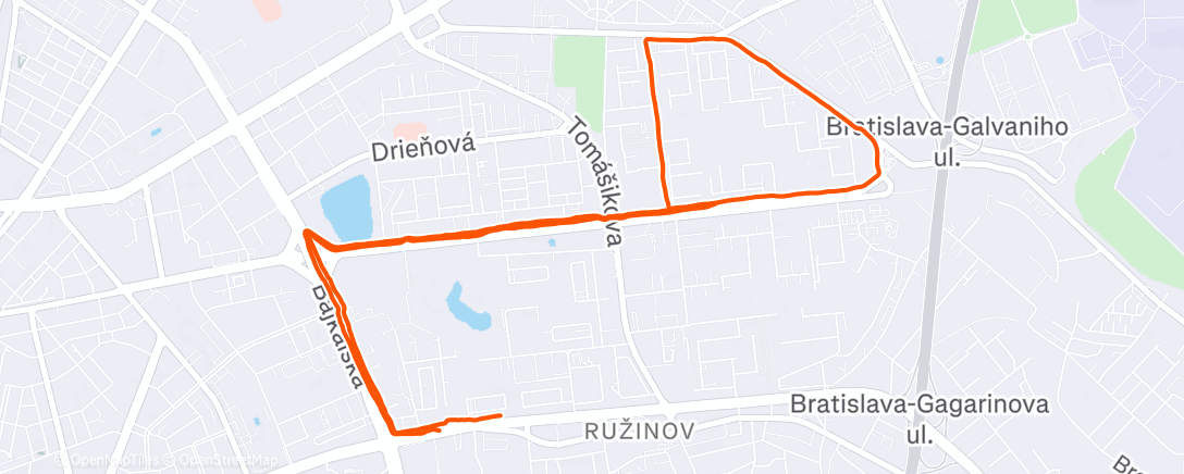 Карта физической активности (Afternoon Run)