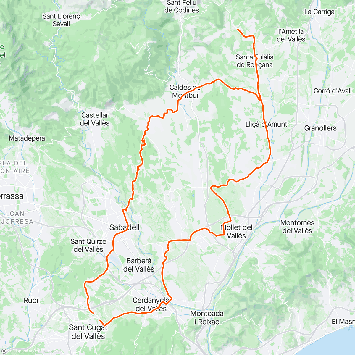 Karte der Aktivität „Bicicleta por la mañana”