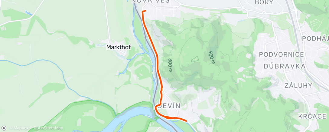 Map of the activity, Morning Run