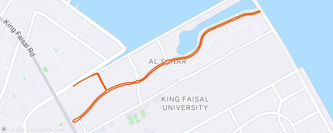 Map of the activity, Evening 10k Run