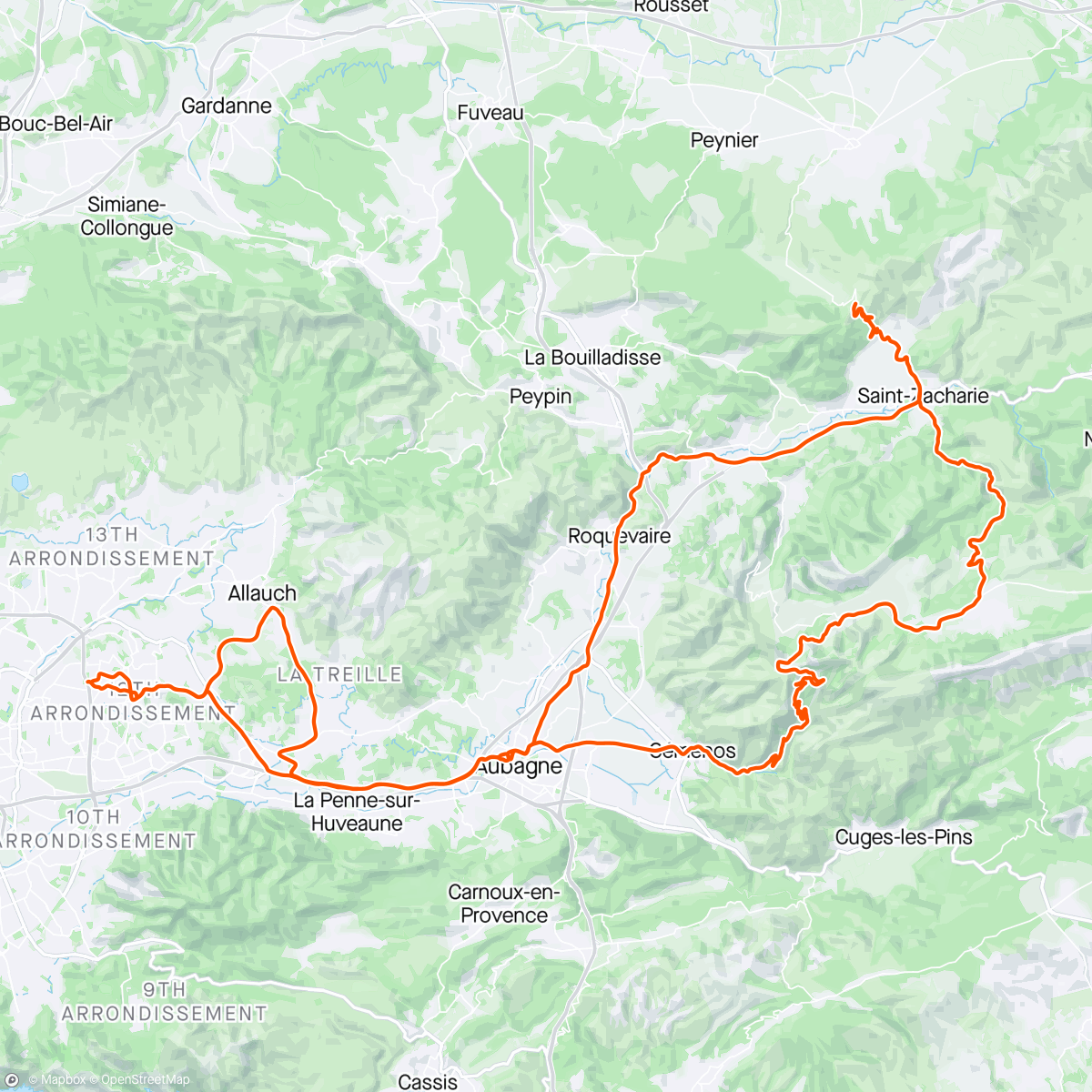 Map of the activity, Cycling Event, 2nd day, rando 🌞🐯⛰️
