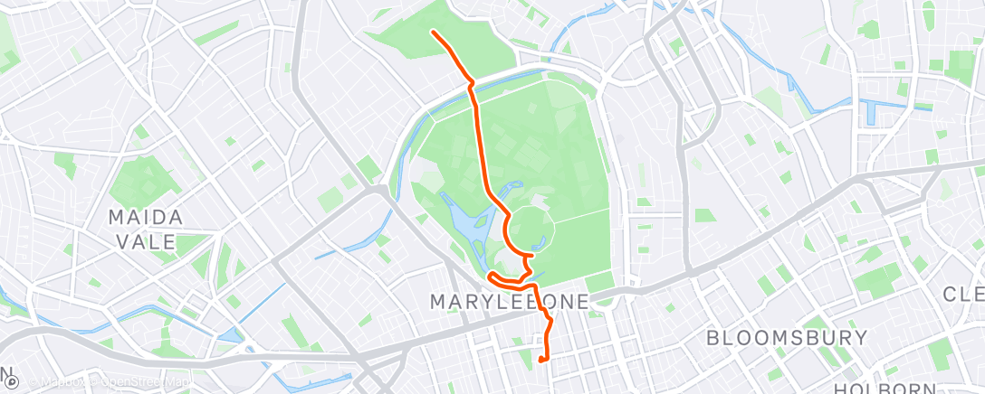 Map of the activity, Lunch Walk