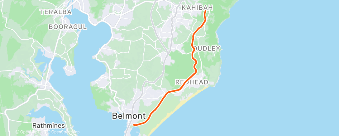 Map of the activity, Morning Run