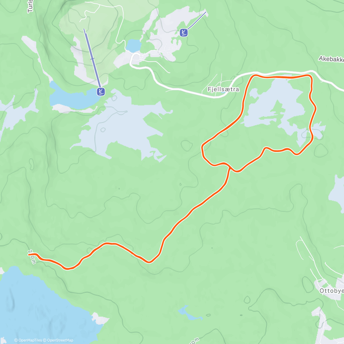 Map of the activity, Skate Ski & Cancelled Retirement