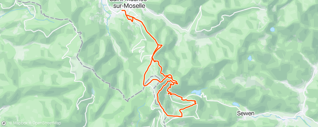 Mapa de la actividad, Trail le matin