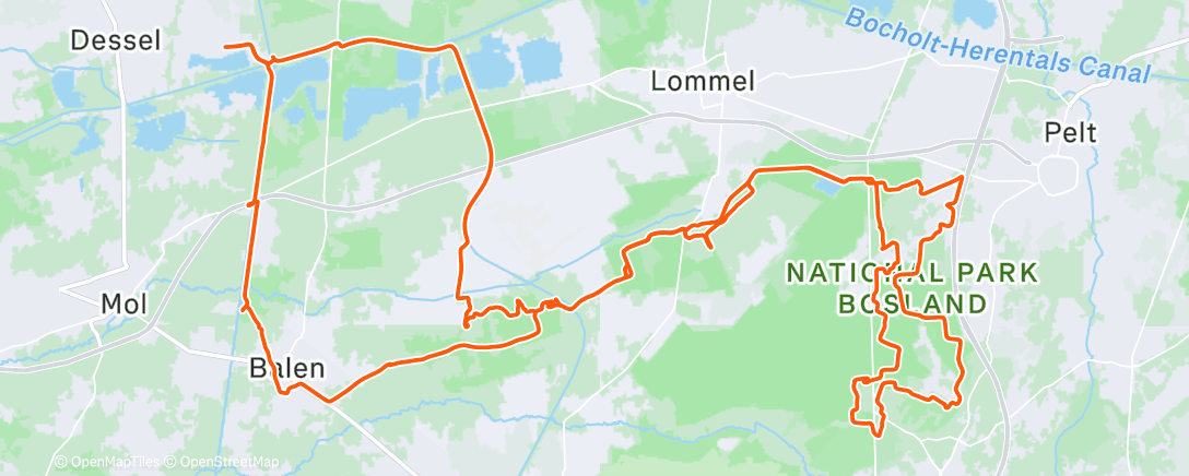 Карта физической активности (Pedalata dell'ora di pranzo)