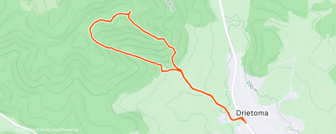 Map of the activity, Opekačka na Žľabe