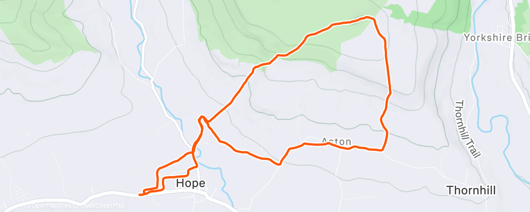 Map of the activity, Evening Trail Run