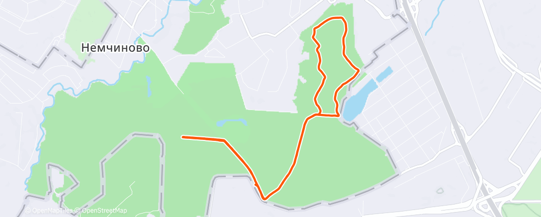 Map of the activity, Утренний забег