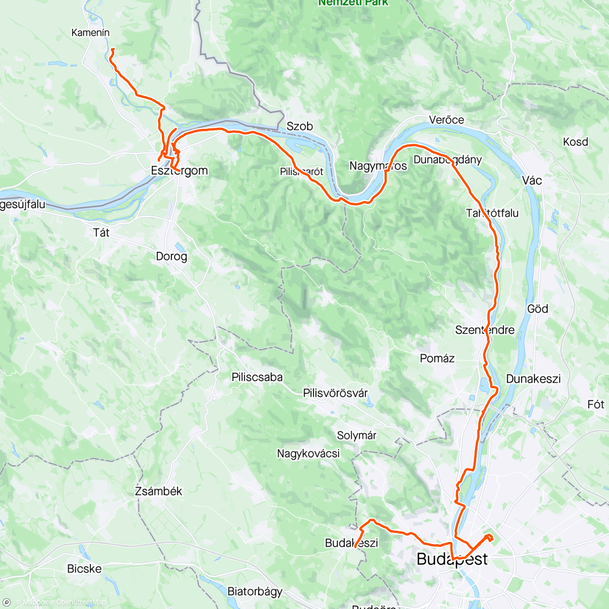 Map of the activity, Buda coulda woulda D4: Búcsúzóul Ride