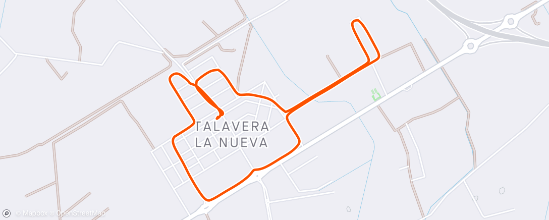 Map of the activity, Carrera de noche ☀