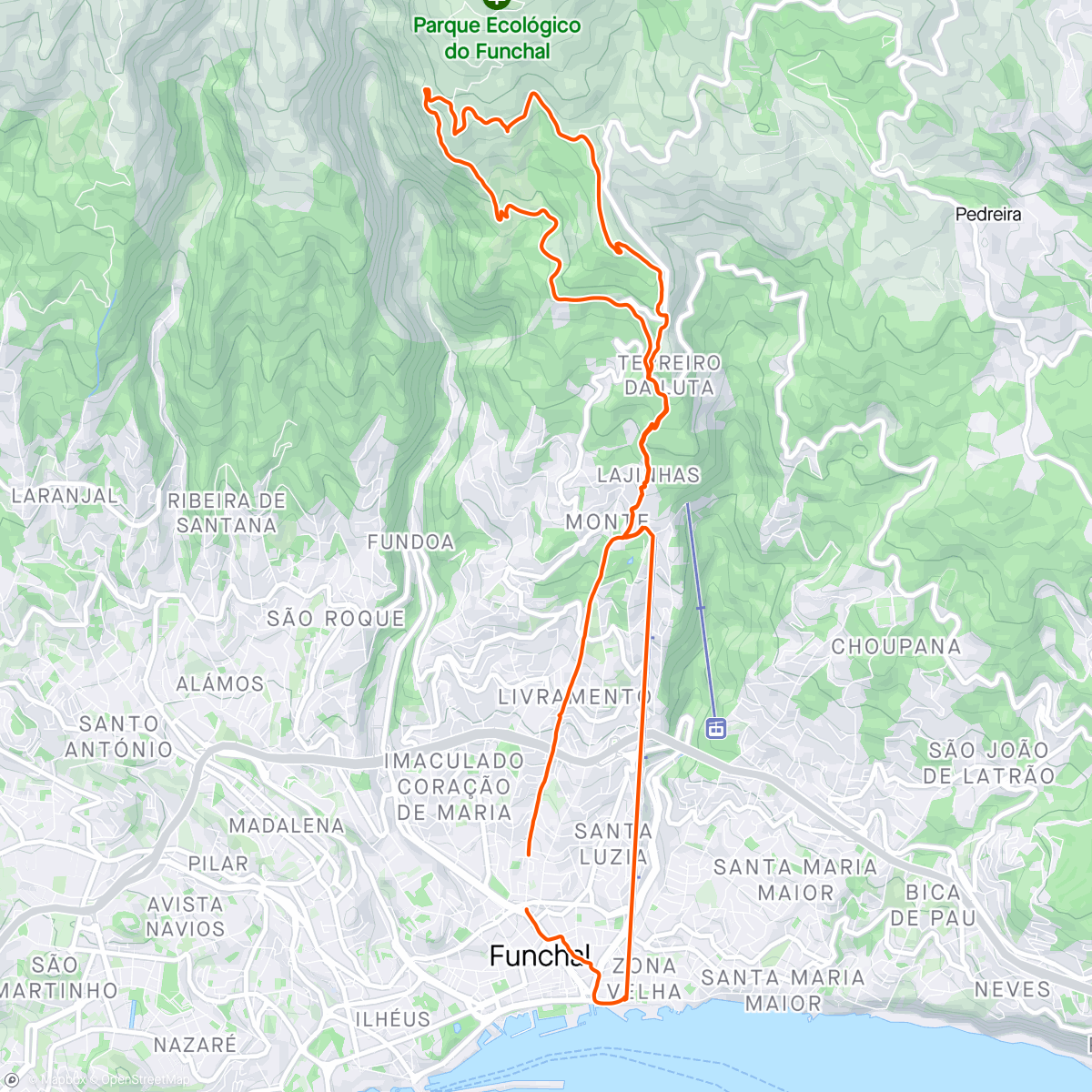 Map of the activity, Another Big Hill